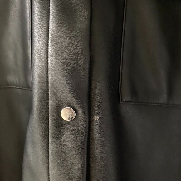 DKNY Vegan Leather Top - Picture 5 of 6